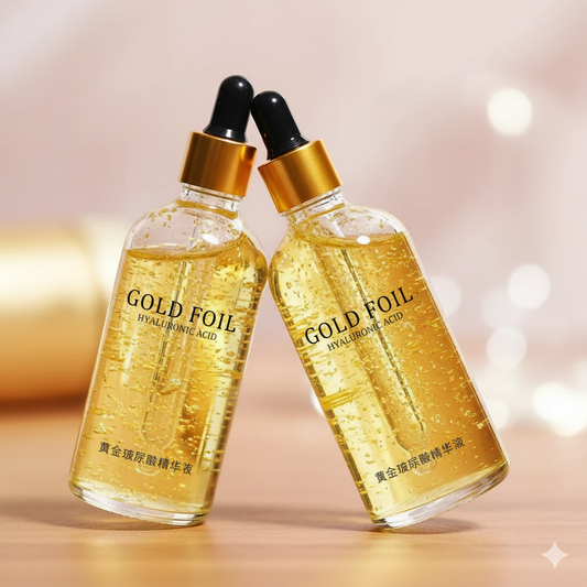 Gold facial serum with hyaluronic acid