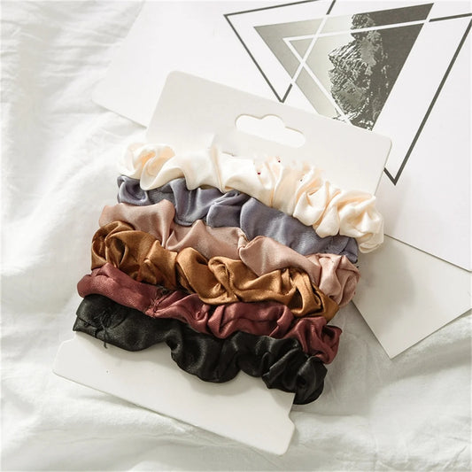 Satin hair elastics